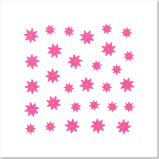 Pink little flowers Posters and Art